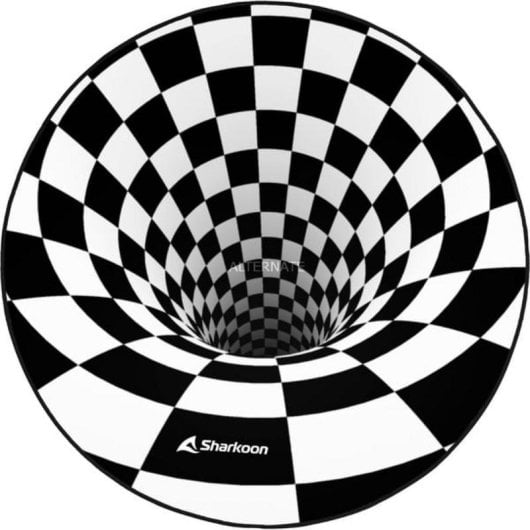 Alfombra protectora Sharkoon SKILLER SFM12 3D Vortex Negro/Blanco 1200x1200 mm