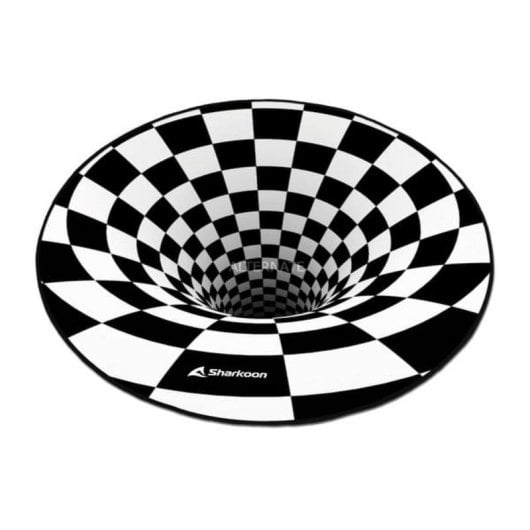 Alfombra protectora Sharkoon SKILLER SFM12 3D Vortex Negro/Blanco 1200x1200 mm
