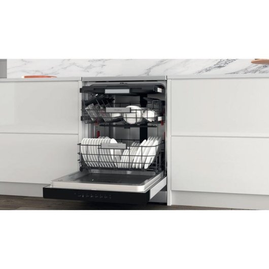 Lavastoviglie Whirlpool WH7FA14BN7A0X 14 Coperti A acciaio inox nero touch