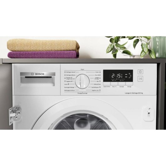 Lavasecadora Bosch 8kg A WKD28260FR avec EcoSilence Drive et intégrée