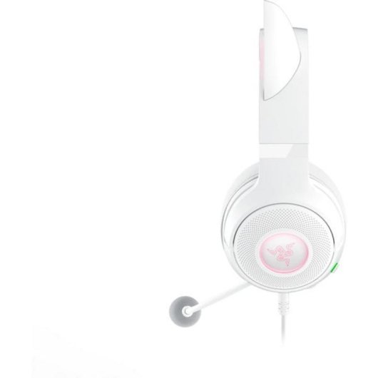 Auriculares Razer Kraken Kitty V2 com cabo USB som 7.1 virtual RGB branco