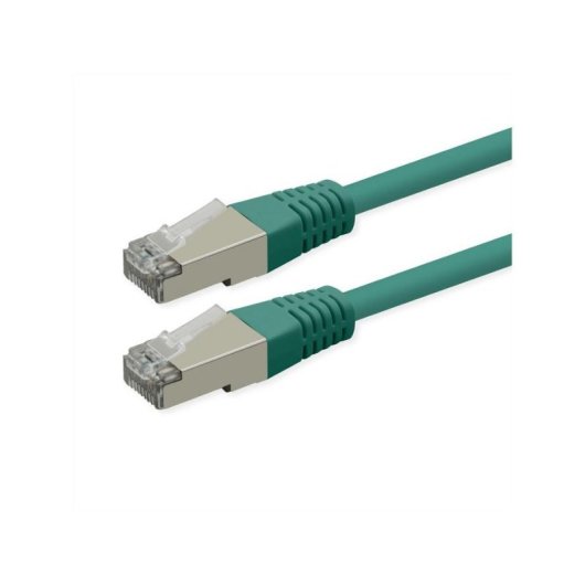 Netzwerkkabel Roline S/FTP Cat6 2 m grün mit RJ-45-Steckern und PoE