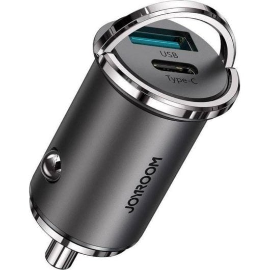Cargador de coche Joyroom C-A35 USB-A y USB-C 45W Carga Rápida Gris