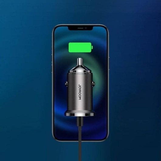 Cargador de coche Joyroom C-A35 USB-A y USB-C 45W Carga Rápida Gris