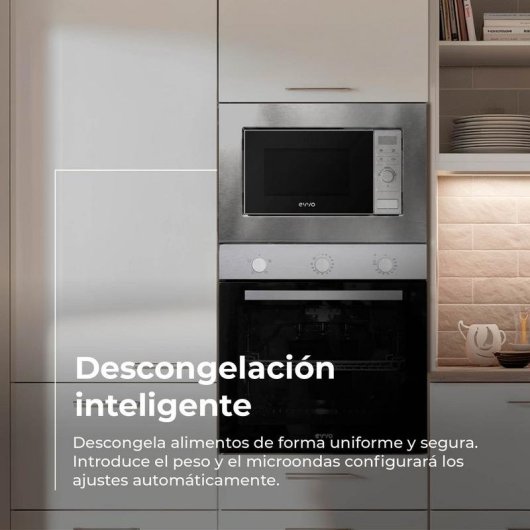 Microondas EVVO Mi30 21 Litros 1000W con Grill 900W y 8 Programas