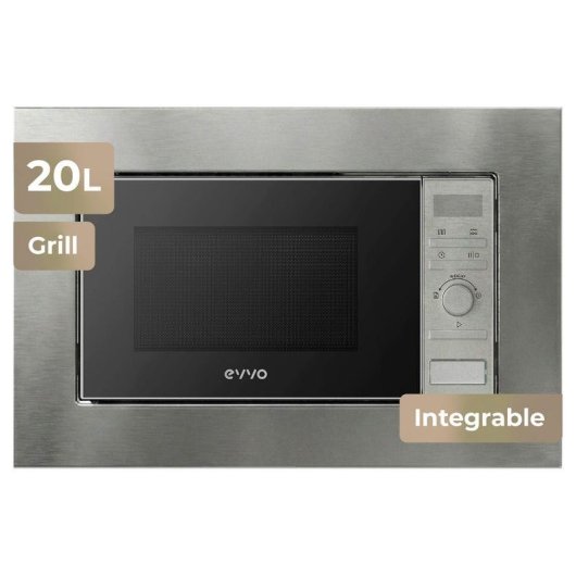 Microondas EVVO Mi30 21 Litros 1000W con Grill 900W y 8 Programas