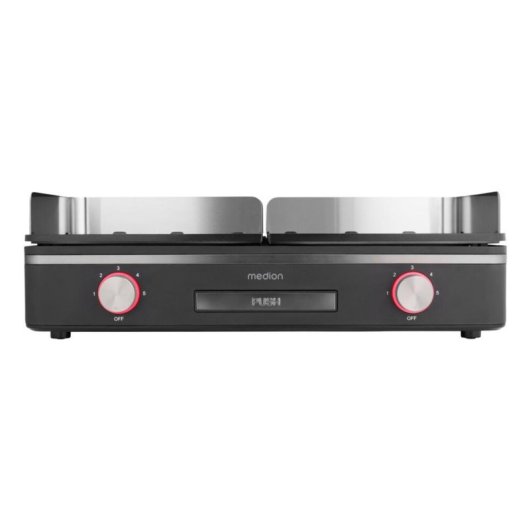 Elektrischer Grill MEDION MD 12027 2400 W Plancha Tisch Schwarz