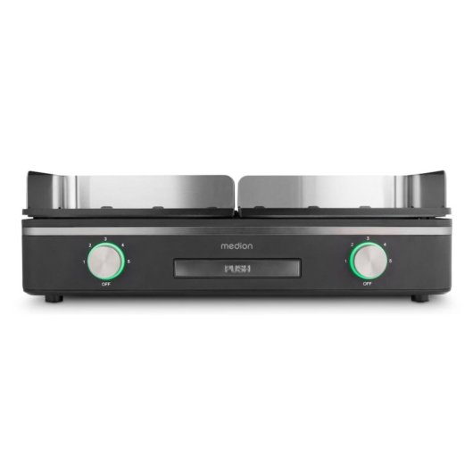 Elektrischer Grill MEDION MD 12027 2400 W Plancha Tisch Schwarz