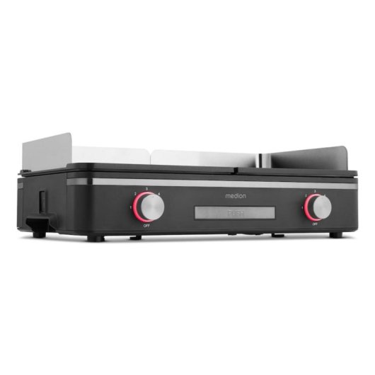 Elektrischer Grill MEDION MD 12027 2400 W Plancha Tisch Schwarz