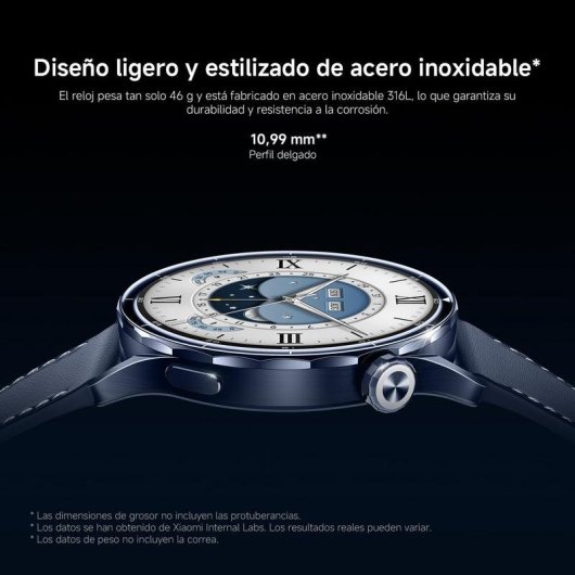 Xiaomi Watch S5 Bluetooth GPS NFC 46mm Prateado Bracelete Borracha 5ATM Cardio