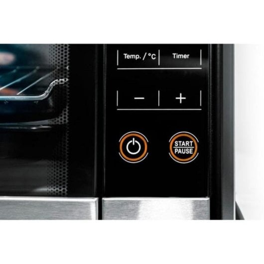 Minibackofen Rommelsbacher BGE 1580/E 30L 48,5cm Umluft Grill Touch Schwarz Edelstahl