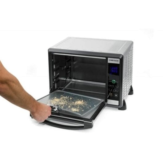 Minibackofen Rommelsbacher BGE 1580/E 30L 48,5cm Umluft Grill Touch Schwarz Edelstahl