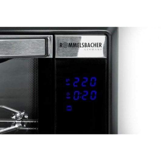 Minibackofen Rommelsbacher BGE 1580/E 30L 48,5cm Umluft Grill Touch Schwarz Edelstahl