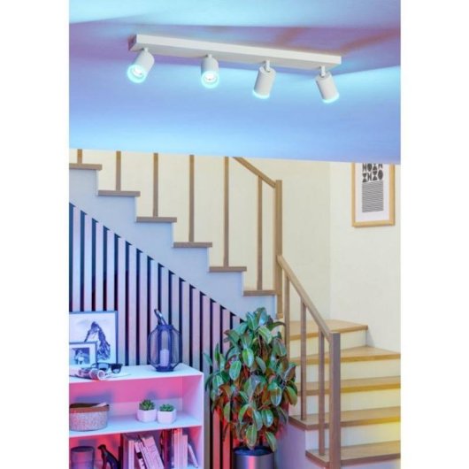 Spot pour rail EGLO MELITELLO-Z LED 4 bombilles 17,5 W 6500 K Blanc