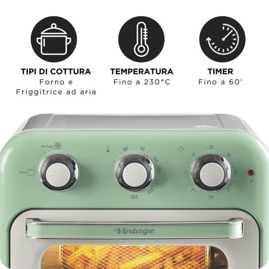 Airfryer Ariete 4632/04 16L 1400W avec Minuterie Panier Rotatif