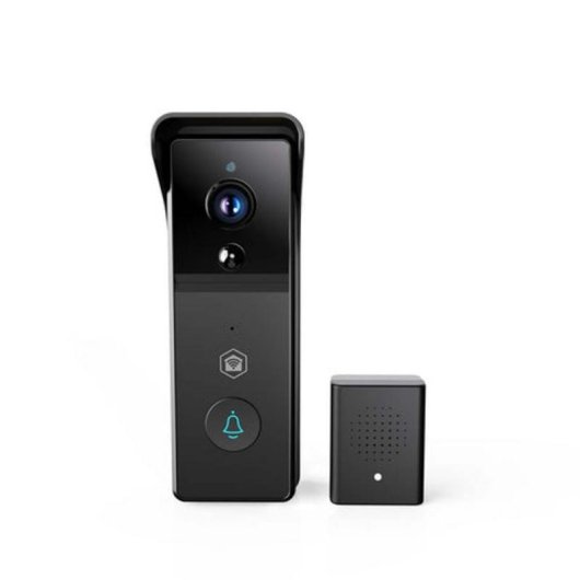 Timbre Nedis WIFICDP21BK Wi-Fi inalámbrico sensor movimiento exterior negro