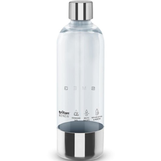 Botella para bebida carbonatada Smeg SKSB01 0,8 L acero inoxidable transparente