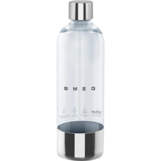 Botella para bebida carbonatada Smeg SKSB01 0,8 L acero inoxidable transparente