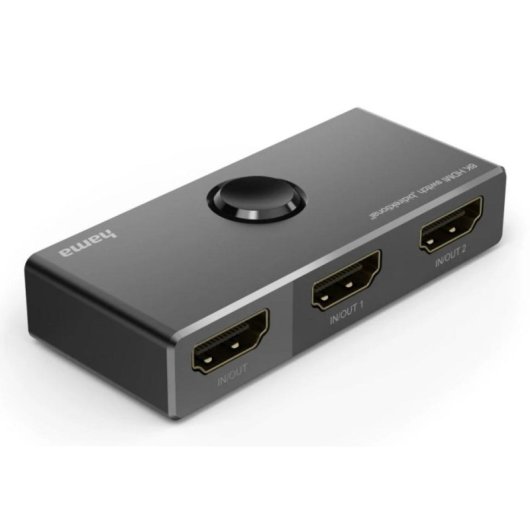 Conmutador HDMI Hama 00205324 Bidireccional 8K 120 Hz Negro