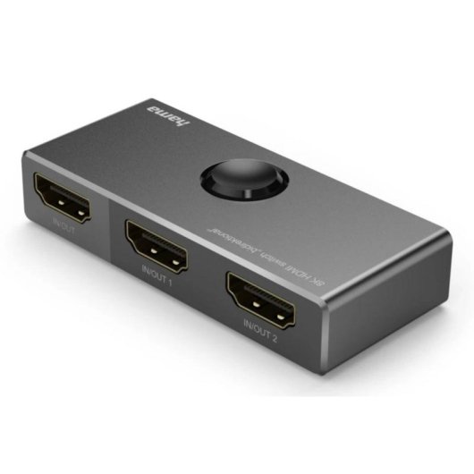 Conmutador HDMI Hama 00205324 Bidireccional 8K 120 Hz Negro