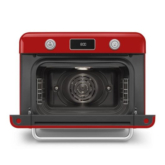 Horno Sobremesa Smeg COF01RDEU 30L 51cm con Vapor AirFryer Grill Rojo