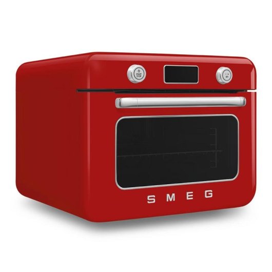 Horno Sobremesa Smeg COF01RDEU 30L 51cm con Vapor AirFryer Grill Rojo