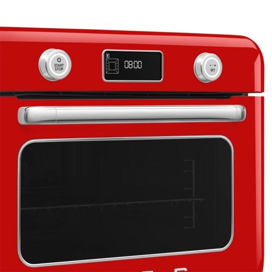 Horno Sobremesa Smeg COF01RDEU 30L 51cm con Vapor AirFryer Grill Rojo