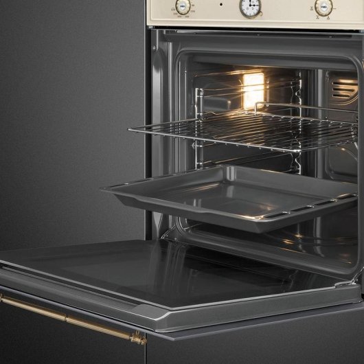 Four Encastrable SMEG SFP67C1TPO Pyrolyse 65L 60cm A Fonction Pizza Crème