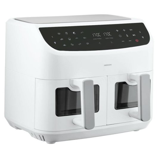 Freidora de aire Medion LIFE P20 8,7L 2600W doble cámara con pantalla táctil