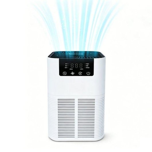 Purificateur d'air HEPA Ions négatifs Filtre charbon Aromathérapie Silencieux pour grande pièce