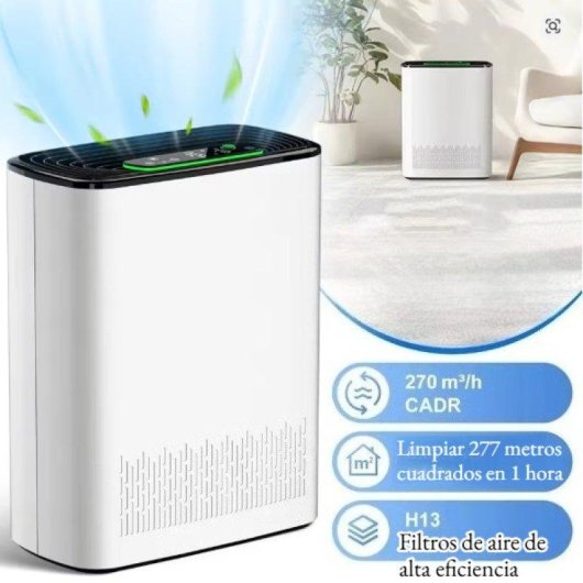 Purificador de ar com filtro lavável, sensor PM2.5 e dois modos de funcionamento