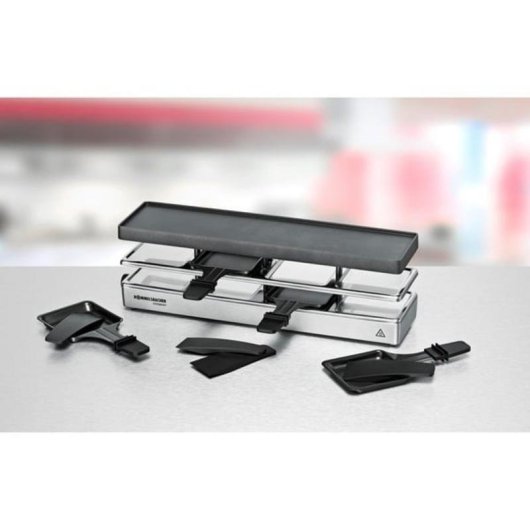 Griglia interna Rommelsbacher RC 1600 8 persone 2 zone di cottura Nero/Argento