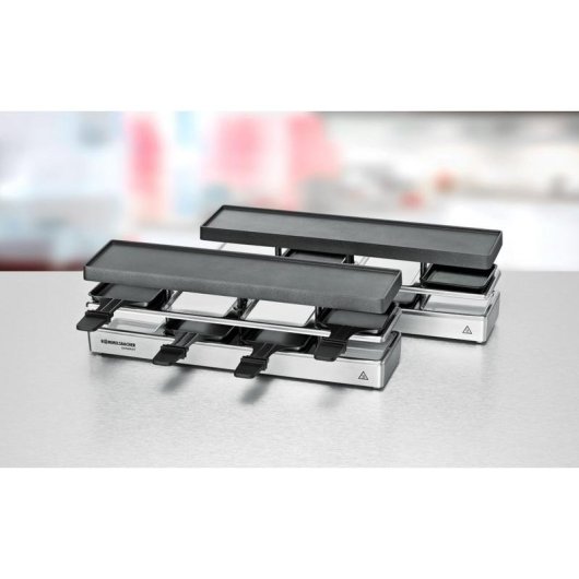 Griglia interna Rommelsbacher RC 1600 8 persone 2 zone di cottura Nero/Argento