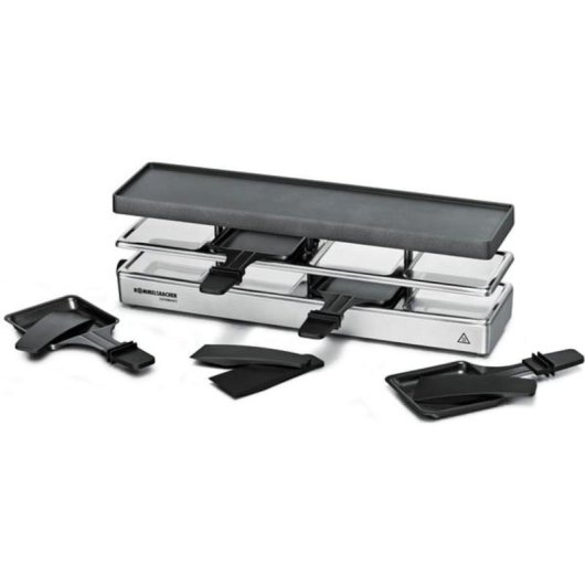 Griglia interna Rommelsbacher RC 1600 8 persone 2 zone di cottura Nero/Argento
