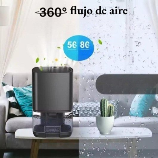 Desumidificador Portátil para Uso Doméstico, Resistente à Humidade Preto