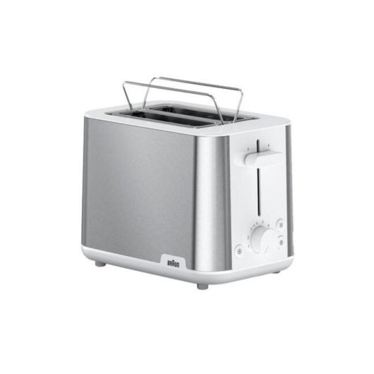 Tostapane Braun HT 1510 2 fessure 8 regolazioni acciaio inossidabile bianco