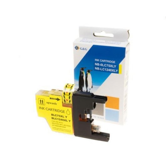 Cartouche d'encre jaune G&G 14513 compatible Brother LC-1240Y