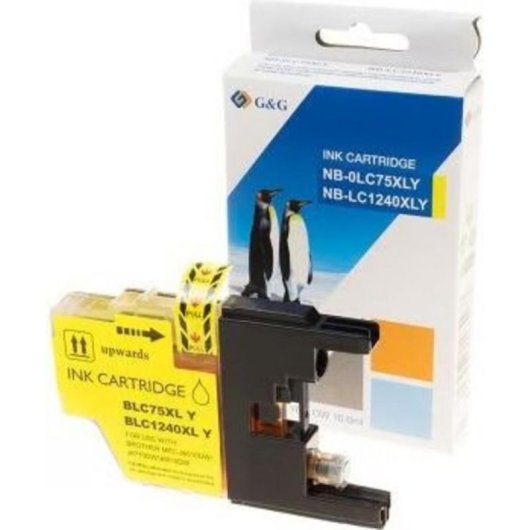 Cartouche d'encre jaune G&G 14513 compatible Brother LC-1240Y