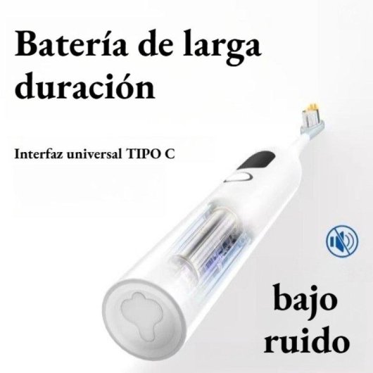 Cepillo de Dientes Eléctrico Sónico Genérica 5 Modos Pantalla Led Amortiguación