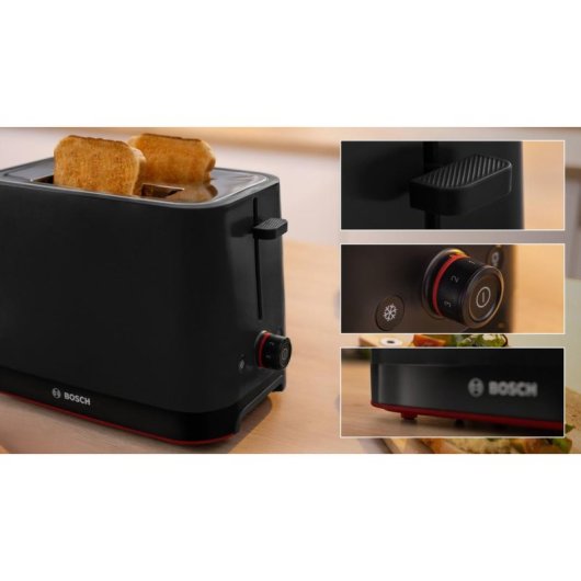 Toaster Bosch TAT3M123 2 Scheiben 950 W Schwarz