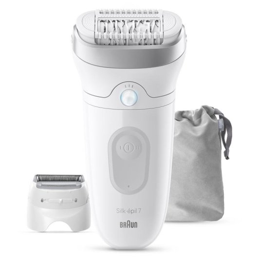 Depiladora Braun Silk-épil 7 8700216963503 Inalámbrica 2 Velocidades 40 Pinzas Seco y Húmedo Cabezales