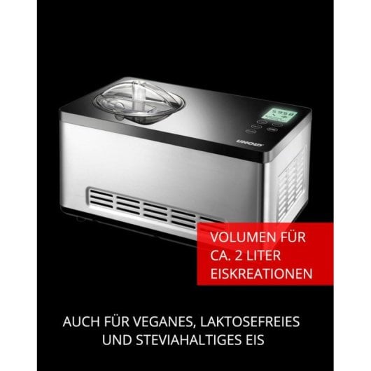 Eismaschine Unold 48845 Kompressor 2 L 180 W Schwarz Edelstahl