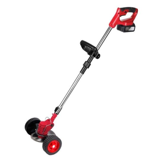 Cortacésped Inalámbrico 1500W 12000rpm Plegable con 3 Cuchillas y 2 Baterías