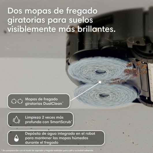 Robot Aspirapolvere e Lavapavimenti iRobot Roomba Plus 575 Combo con Base AutoWash™ Navigazione LiDAR 25.000 Pa