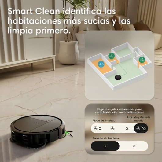 Robot Aspirapolvere e Lavapavimenti iRobot Roomba Plus 575 Combo con Base AutoWash™ Navigazione LiDAR 25.000 Pa