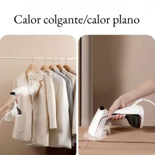 Plancha de vapor portátil 1800 W, mano, calentamiento 15 segundos, blanca