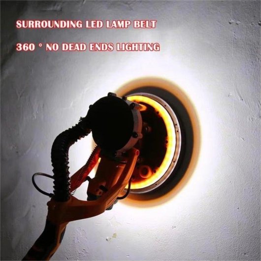 Lijadora Eléctrica Para Paneles De Yeso 1390w 215mm Con Extracción De Polvo Led Y Mango Telescópico