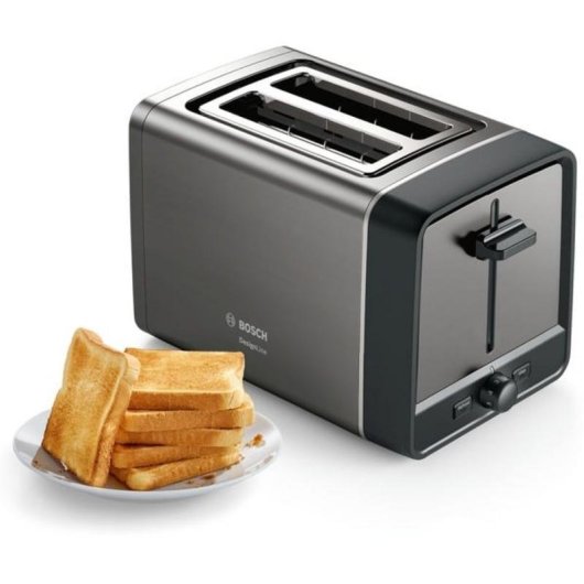 Tostadora Bosch TAT5P425DE 2 rebanadas 970 W Antracita Negro