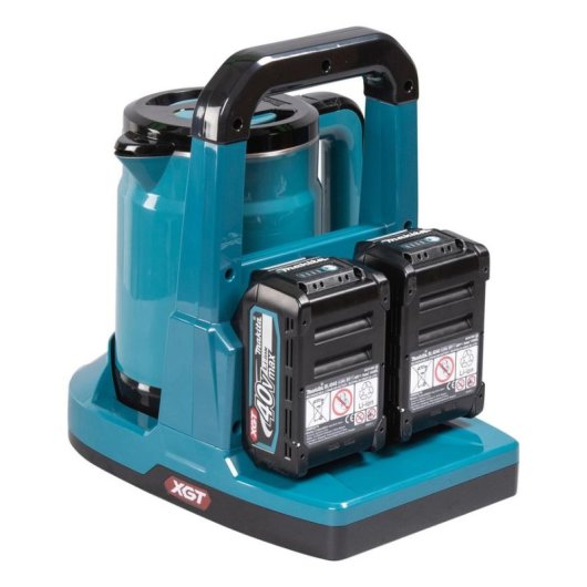 Hervidor inalámbrico Makita KT001GZ 0,8 L Negro/Azul Sin cables