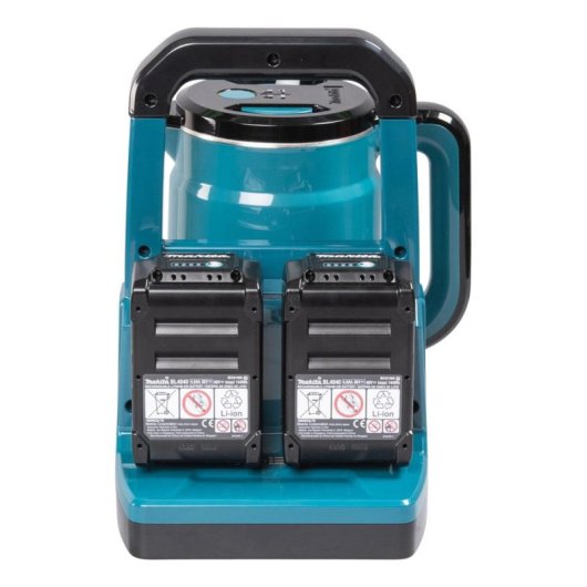 Hervidor inalámbrico Makita KT001GZ 0,8 L Negro/Azul Sin cables